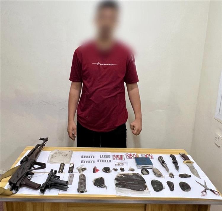 المقدم مياس الجعدني في عملية نوعية ضبطنا احد اخطر مروجي المخدرات وبحوزته كمية من الحشيش بمنطقة التقنية