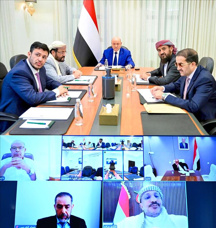 مجلس القيادة الرئاسي يناقش آليات الاستجابة لتداعيات التطورات المحلية والاقليمية