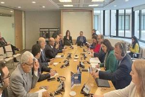 محافظ البنك المركزي و وزير المالية يلتقيان مدير ادارة الشرق الأوسط في صندوق النقد الدولي