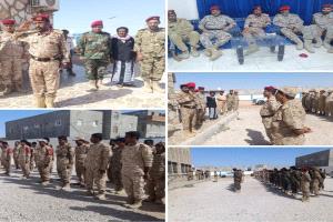 قائد محور الغيضة يتفقد جاهزية لواء الشرطة العسكرية ويشيد بمستوى الأداء