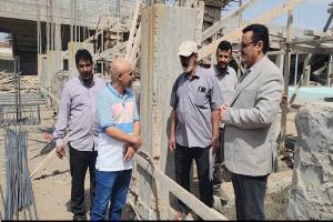 الداوؤدي يتفقد سير العمل في مشروع الصالة الرياضية المغلقة لنادي أهلي عدن