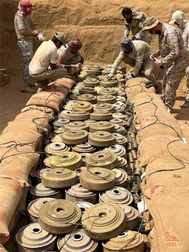 مشروع «مسام» يتلف 4141 قطعة من الألغام والمخلفات الحربية في ميدي
