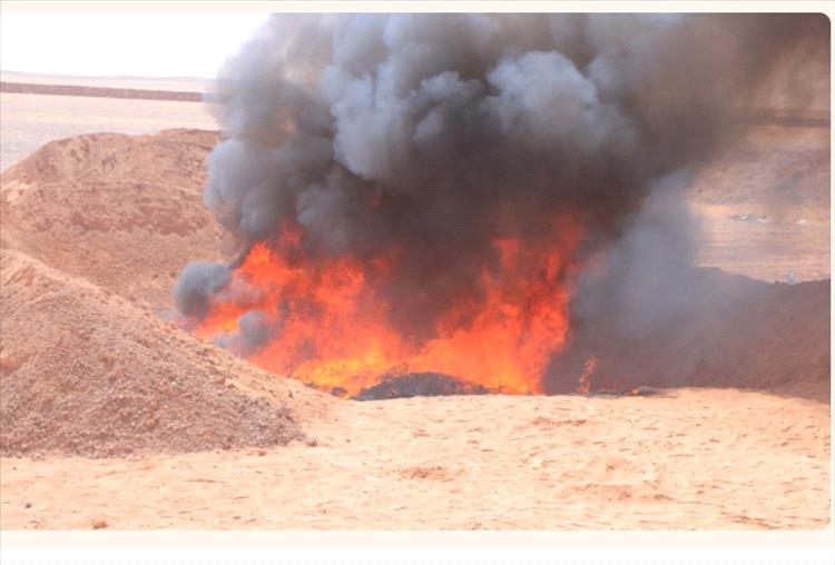 إتلاف كميات من المواد المخدرة والممنوعات في منفذ الوديعة