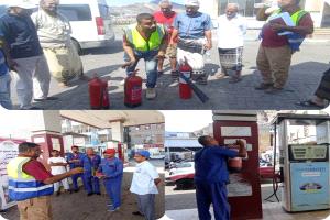 شركة النفط اليمنية بعدن تدشّن دورة تدريبية في الأمن والسلامة للعاملين بمحطات الوقود