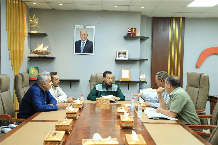 المحافظ شيخ يطلع على خطة إنشاء مشروع المنطقة الصناعية عدن بالعلم