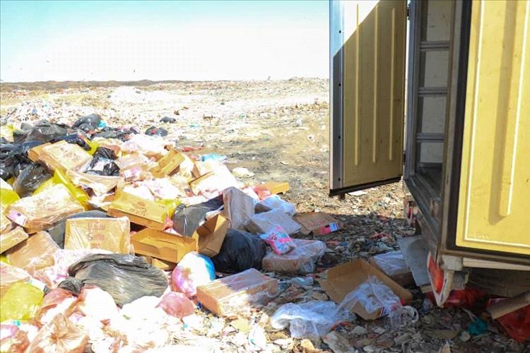 اتلاف 730 كيلو جرام من الدجاج المجمد بمأرب