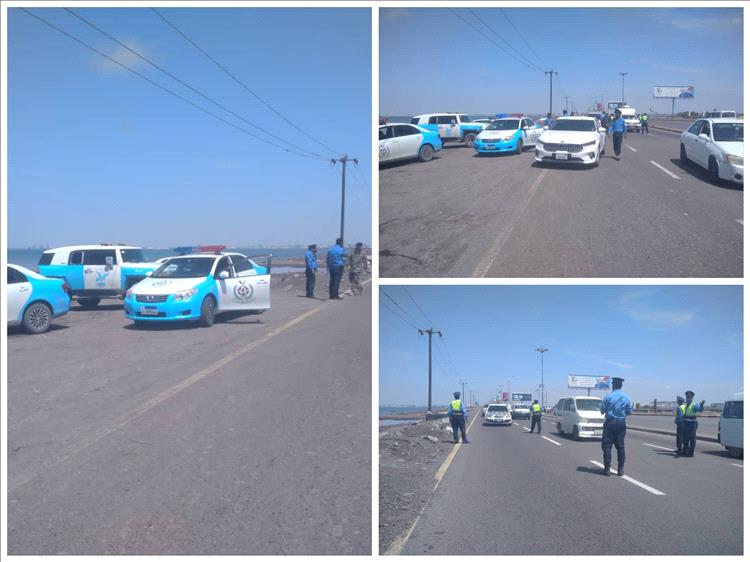 حملة أمنية مرورية تستهدف المركبات المخالفة في طرقات عدن