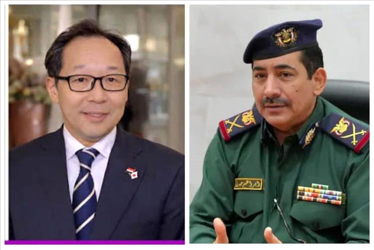 وزير الداخلية يناقش مع السفير الياباني دعم اليابان للوزارة ومستجدات الأوضاع الأمنية في عدن