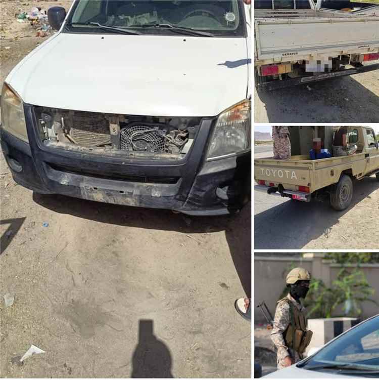 اللواء الأول من الفرقة الثانية بقوات درع الوطن يضبط سيارة مسروقة ويطيح بالمتهمين في نقطة مريمة
