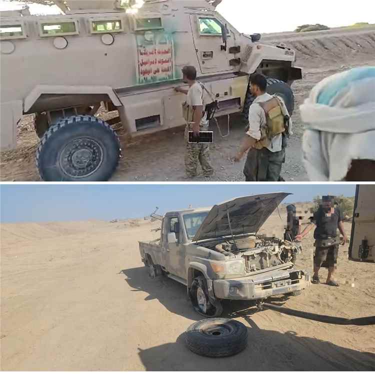قوات العمالقة الجنوبية تستولي على آليات حوثية في ذوباب