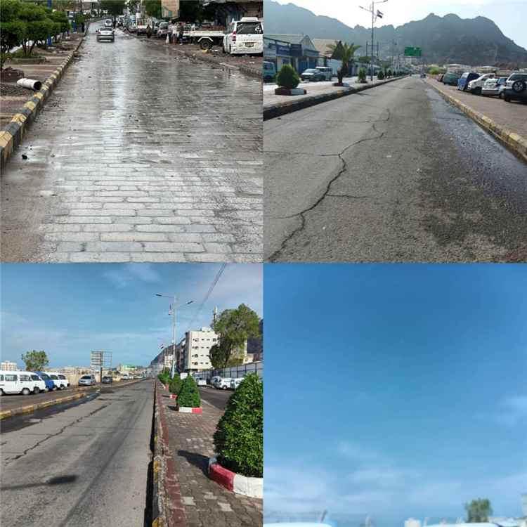 ​جهود استثنائية للسلطة المحلية بعدن لتعزيز شبكات تصريف المياه ومعالجة تجمعات الأمطار