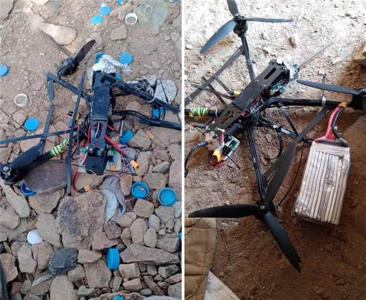 قوات العمالقة الجنوبية تُسقط طائرتين انتحاريتين حوثيتين في جبهة بيحان بشبوة