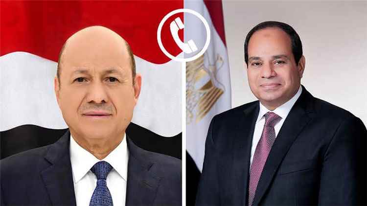الرئيس السيسي يستقبل اتصالاً هاتفياً من رئيس مجلس القيادة الرئاسي اليمني لبحث مستجدات الأوضاع والتأكيد على ثوابت التنسيق المشترك