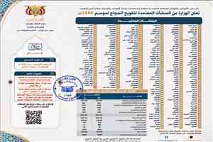 وزارة الأوقاف والإرشاد تعلن أسماء المنشآت المعتمدة لتفويج حجاج موسم 1448هـ وتحدد أسعار البرامج